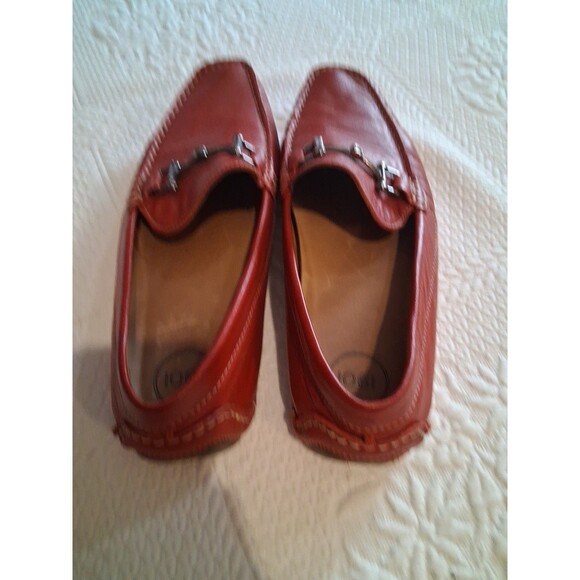 1901 Red Pebbled Leather  Loafer Men Shoe size 12 M main image 7